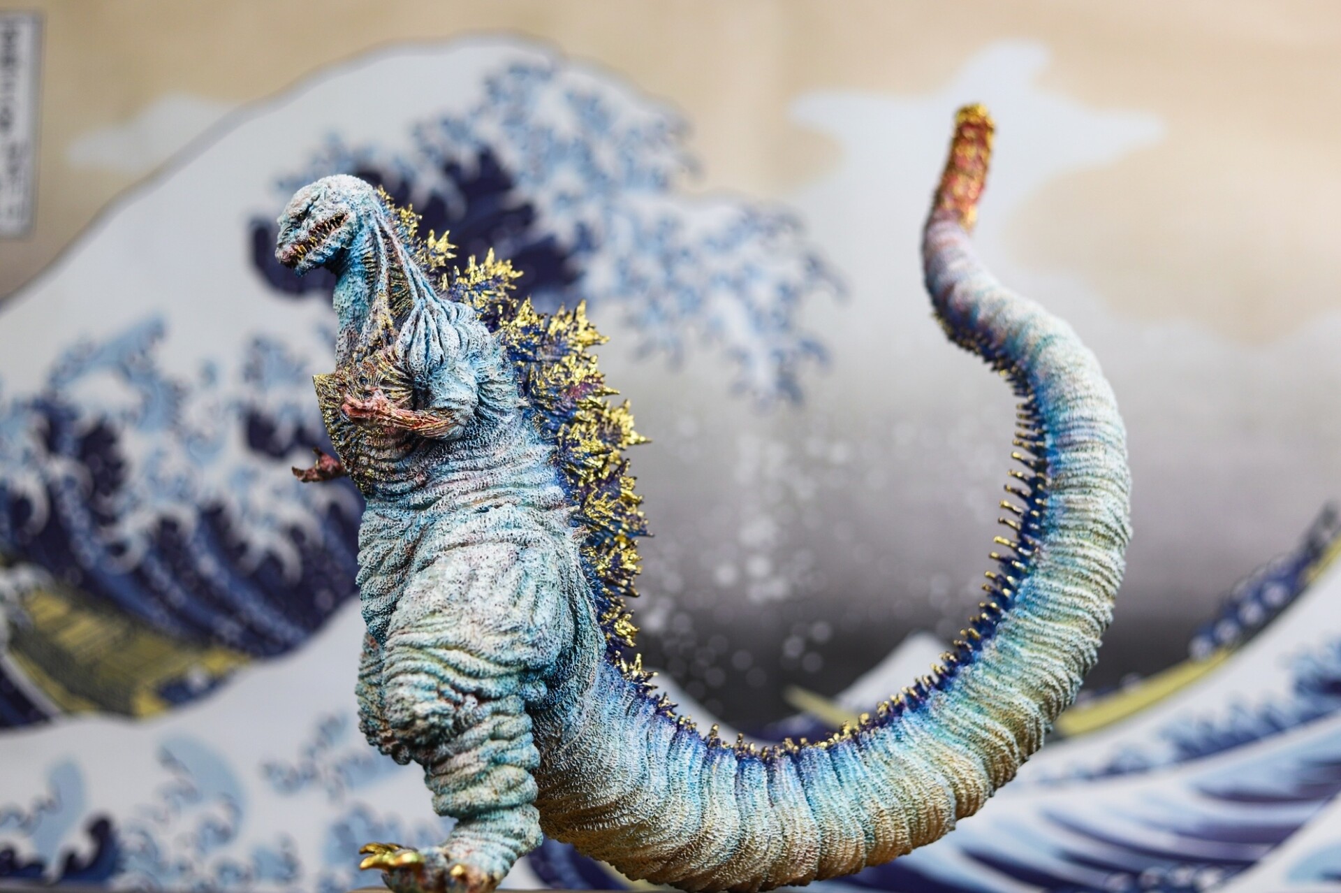 ArtStation - KOC 茨木 彰さん 原型 GODZILLA 2016 哥吉拉 金箔浮世繪塗裝