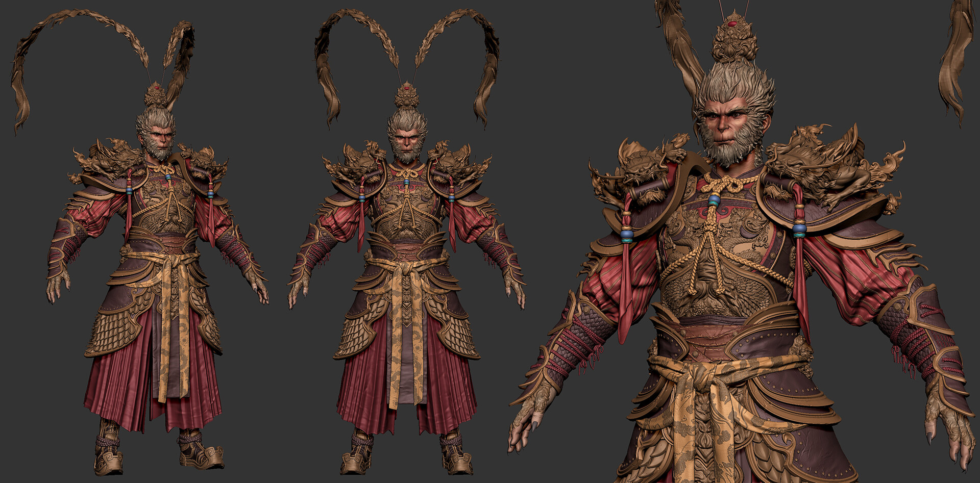 Diep Duong Van Black Myth Wukong Final Detailing in Zbrush.