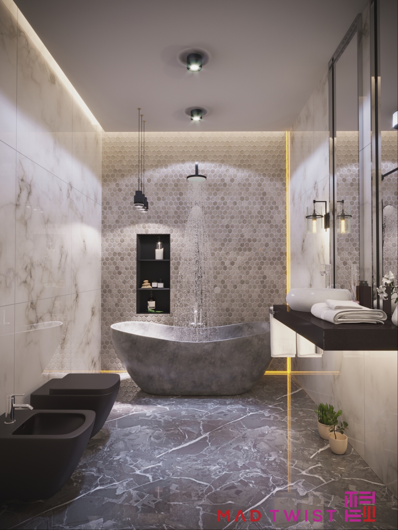 ArtStation - Modern bathroom design