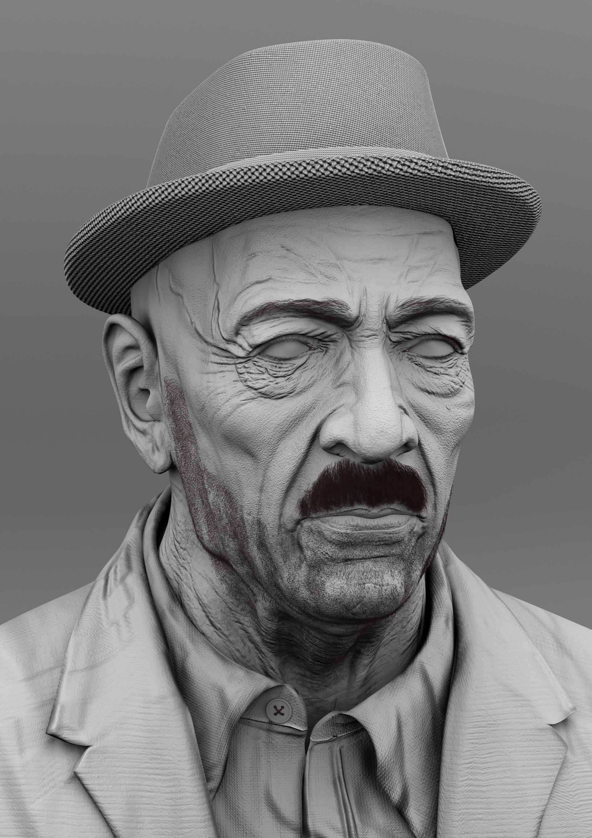 3D Hyper-realistic portrait.