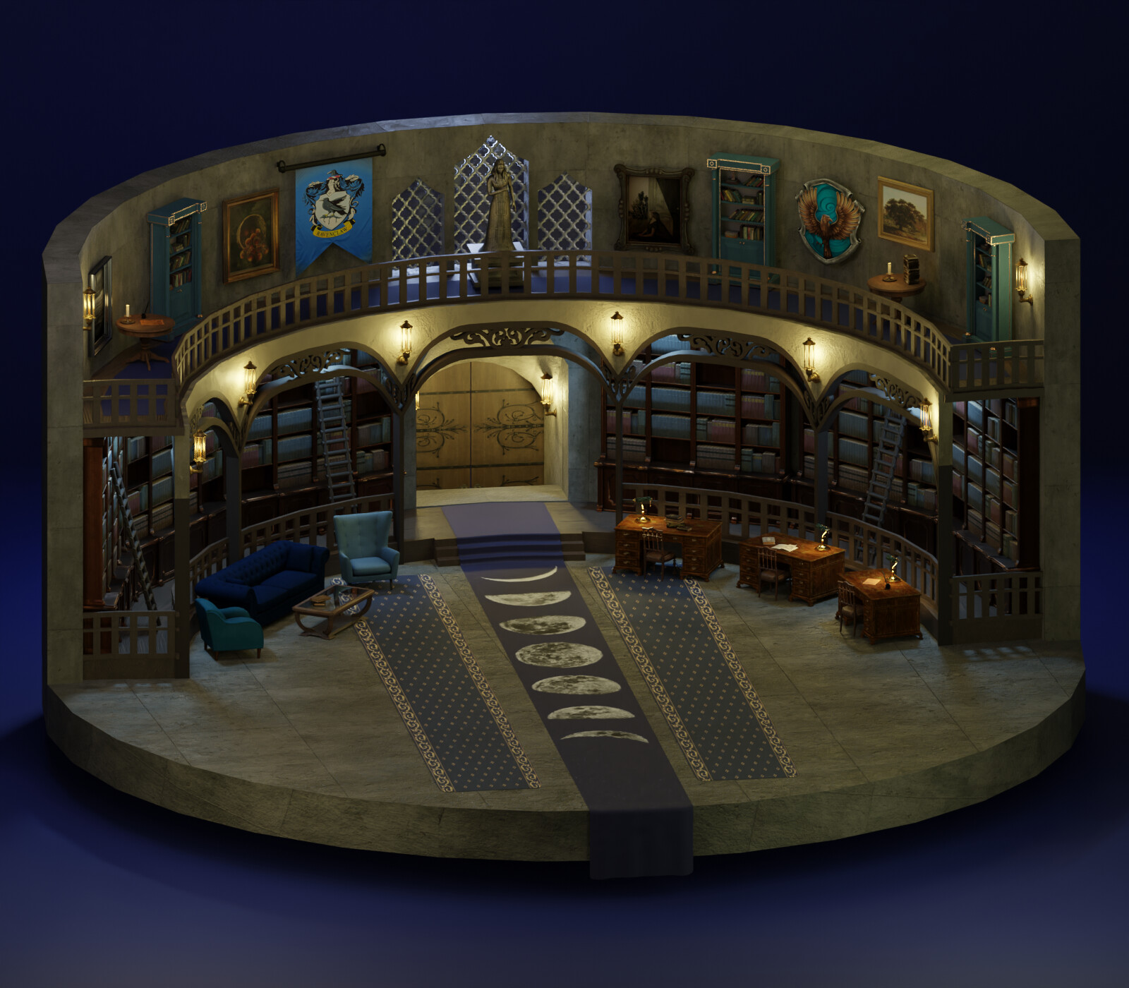 ArtStation Ravenclaw's common room