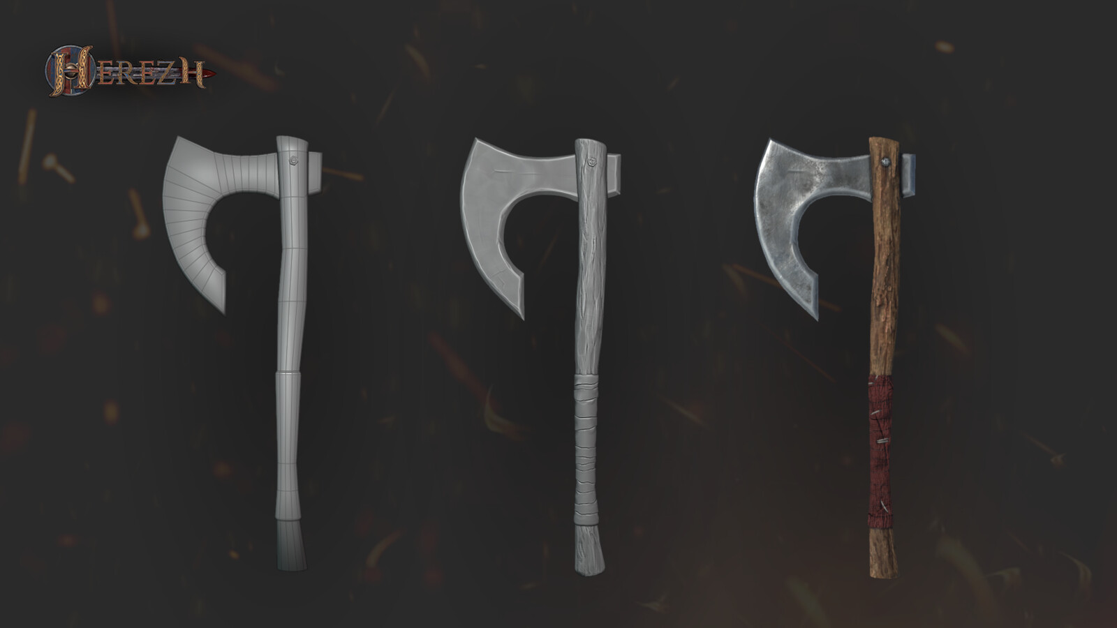 One-handed axe - 700 tris