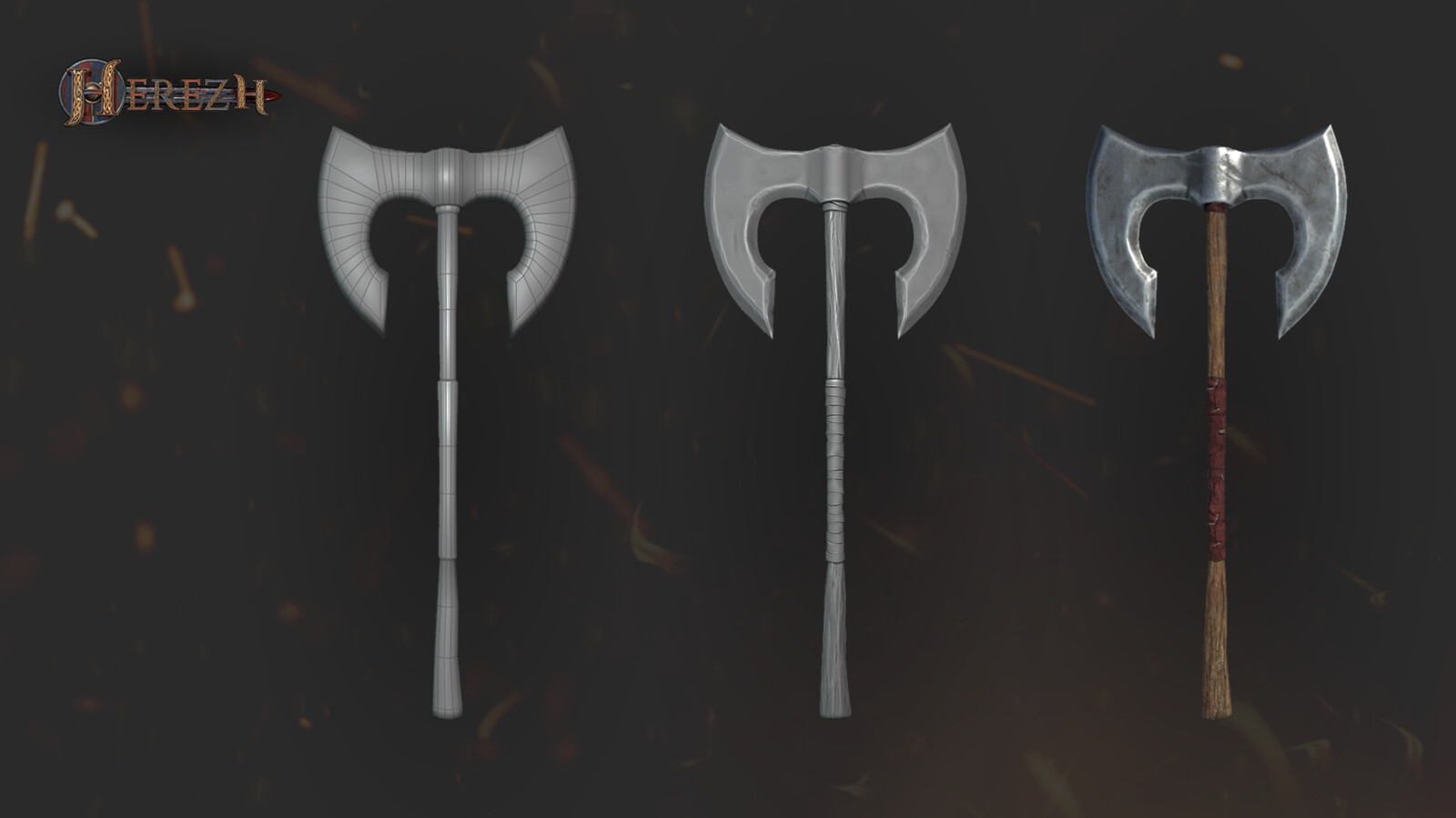Two-handed axe - 1.050 tris