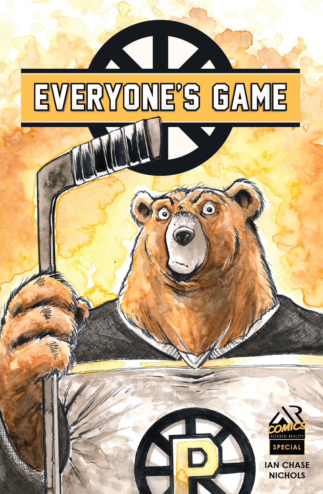 Everyone's Game Cover Comp. Ink and Watercolors.