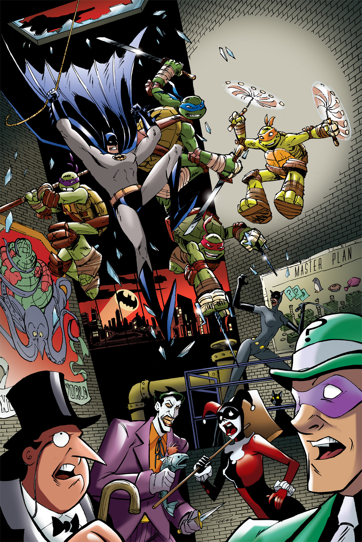 ArtStation - Batman and Teenage Mutant Ninja Turtles Adventures #1 Cover