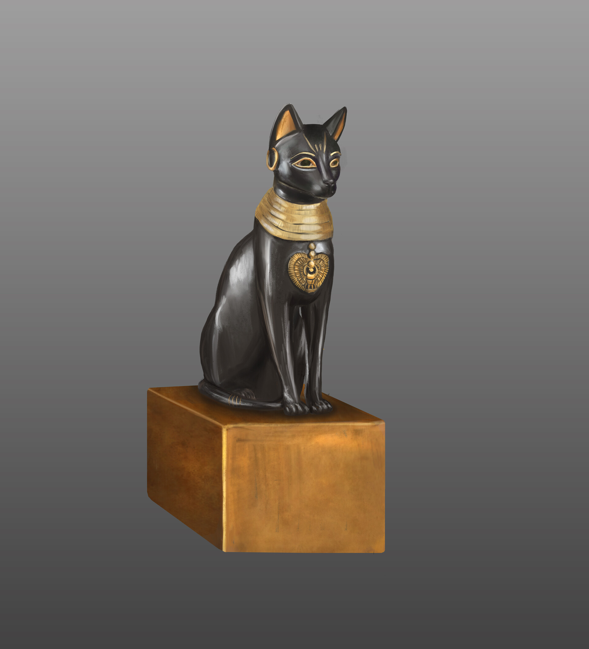 ArtStation Egyptian Cat Statue