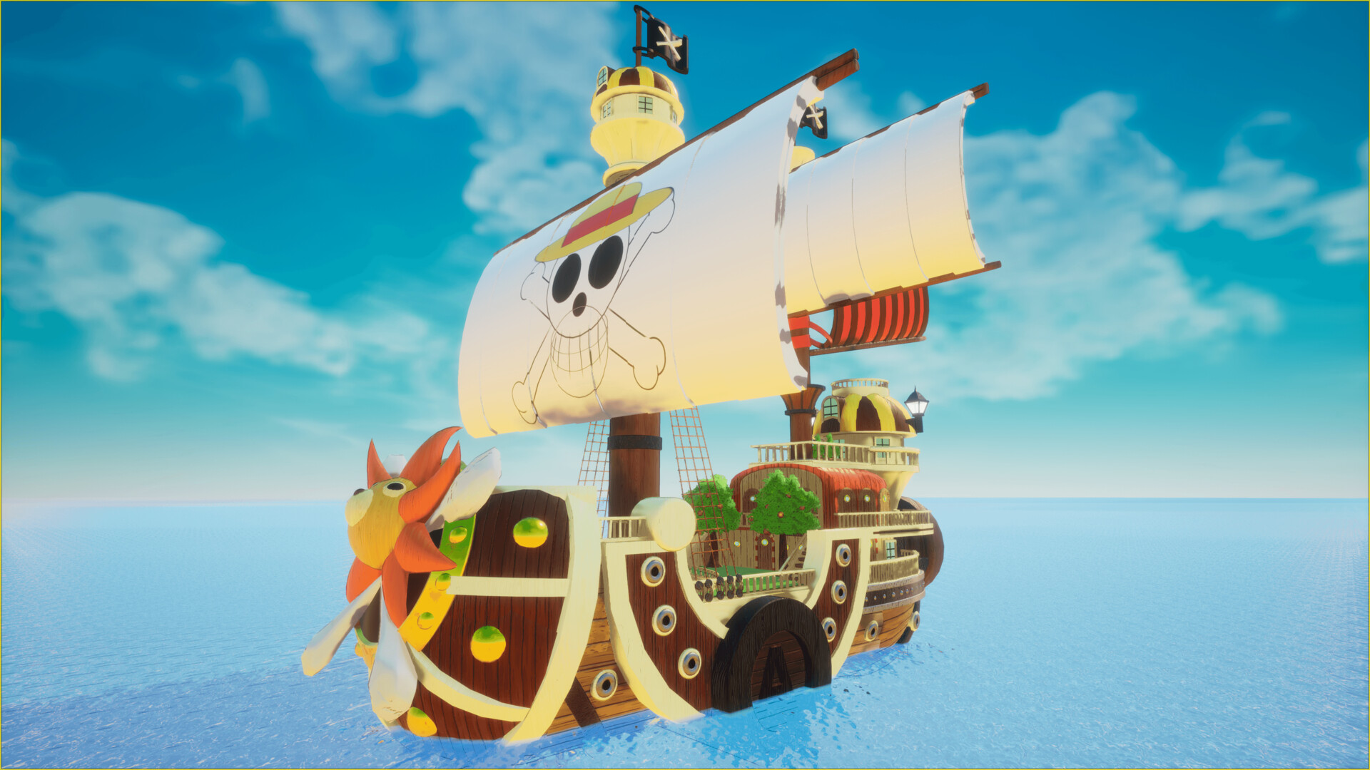 ArtStation - The Thousand Sunny - One Piece Animated Wallpaper