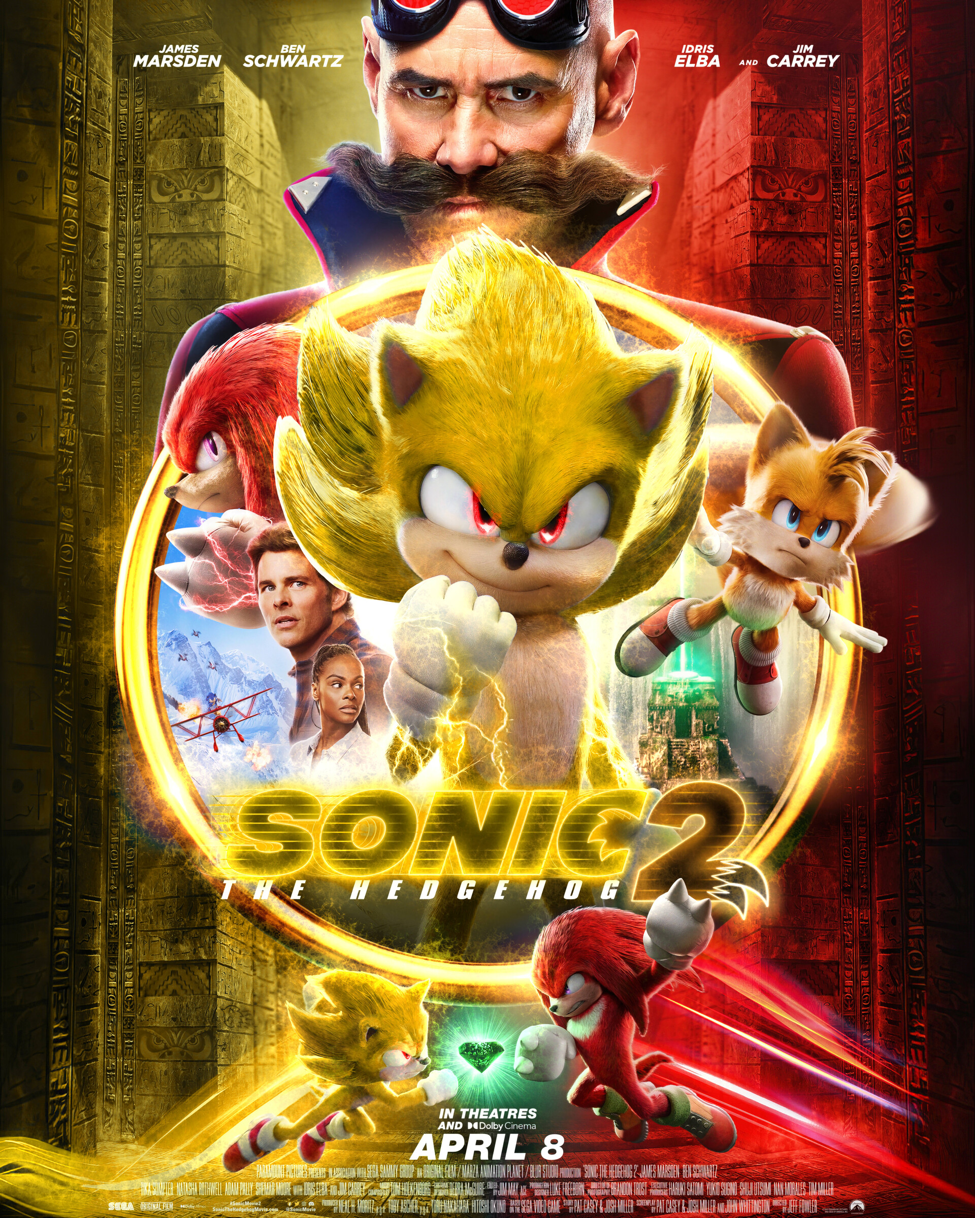 ArtStation - Super Sonic, Tails and Knuckles 💎 Super Team Sonic Poster -  Sonic the Movie 2