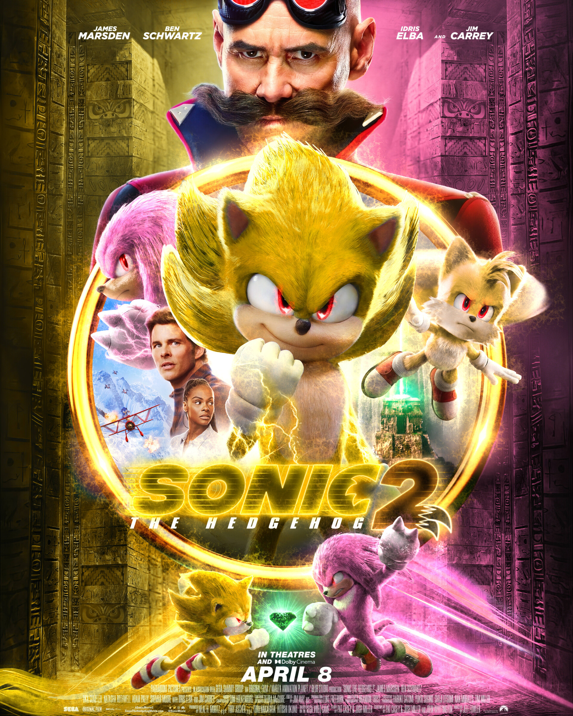 ArtStation - Super Sonic, Tails and Knuckles 💎 Super Team Sonic Poster -  Sonic the Movie 2