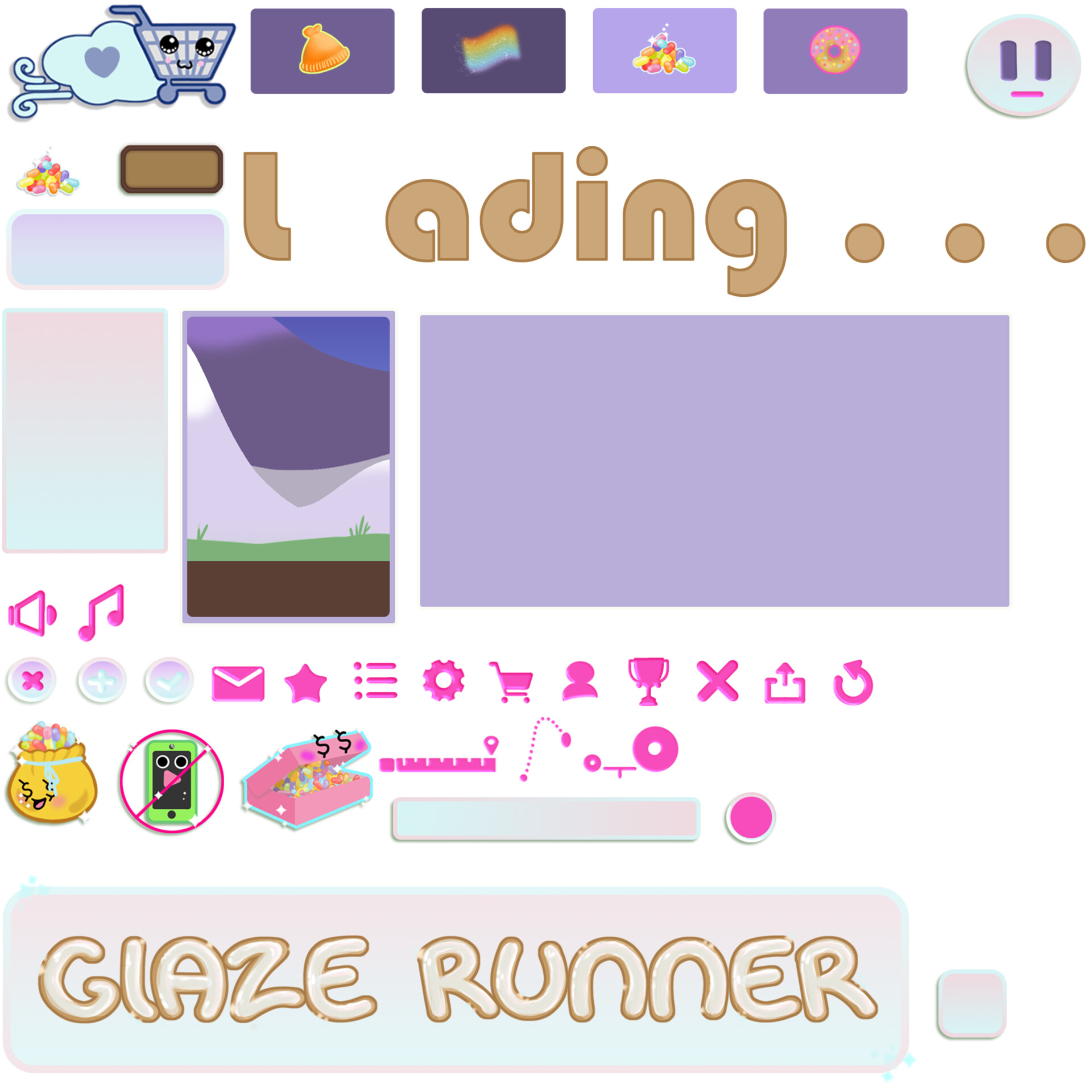ArtStation - Glazed Runner UI and Sprite Sheets
