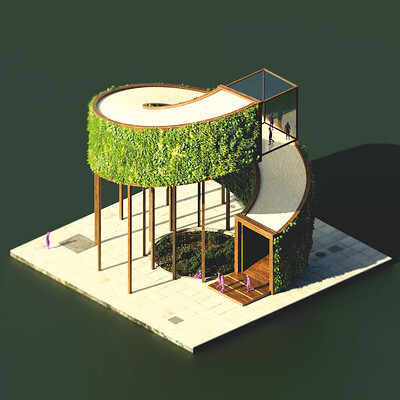 The Glass Box - Isometric 3D Art
