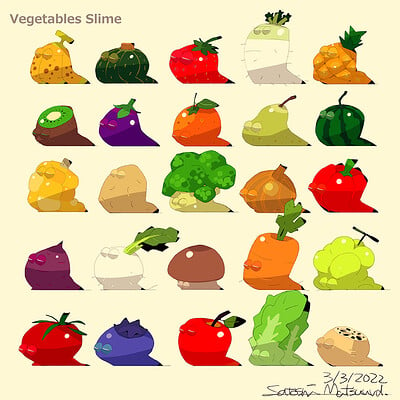 Satoshi matsuura 2022 03 02 vegetables slimes s