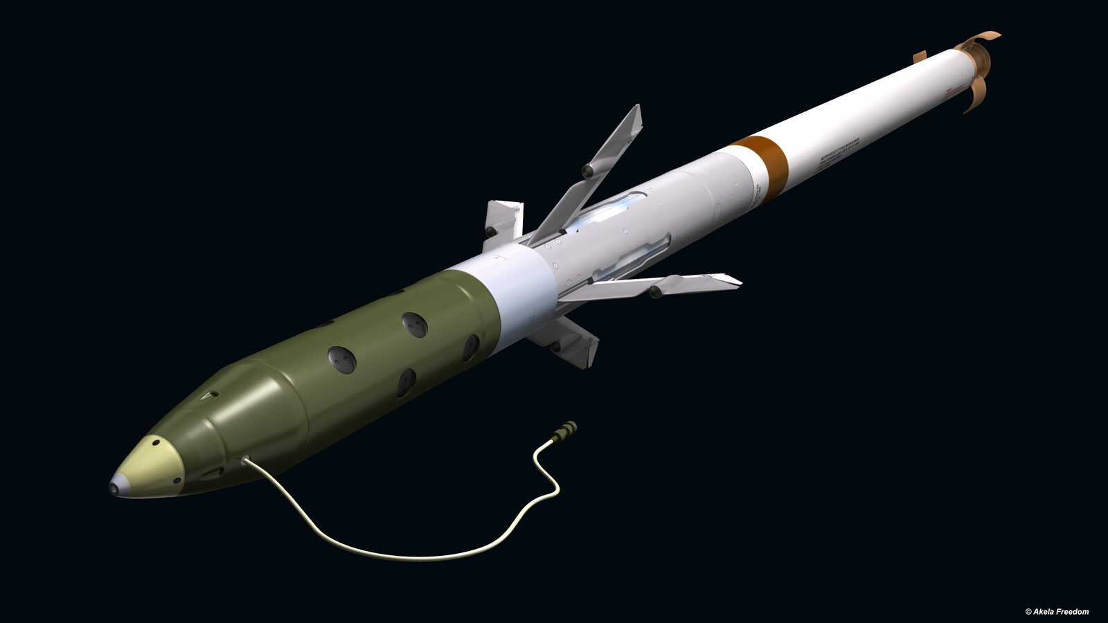 Hydra 70 APKWS II

Link for 3D model:
https://www.cgtrader.com/3d-models/military/rocketry/hydra-70-apkws-ii-v2