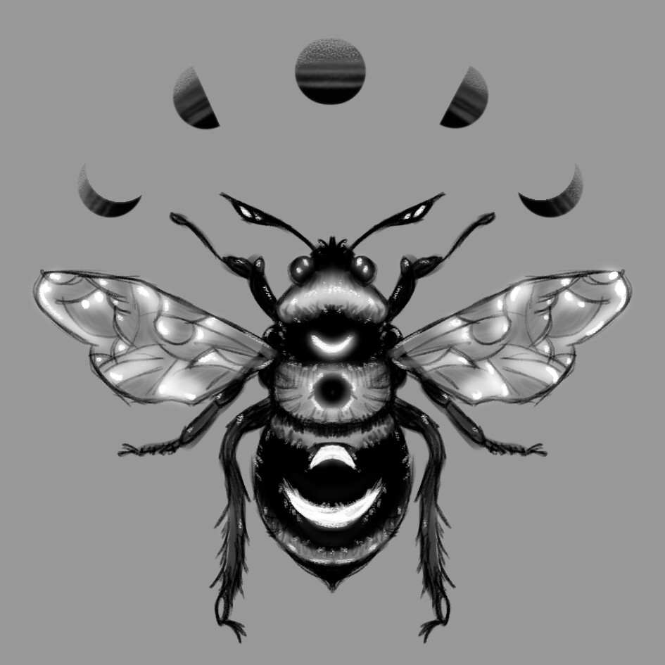 ArtStation - sketch tattoo bee