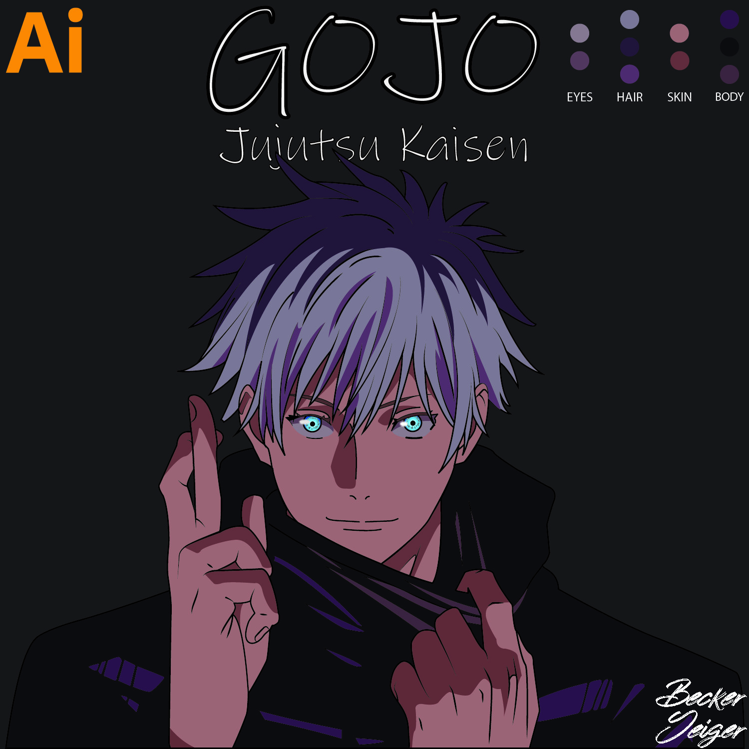 ArtStation - Jujutsu Kaisen - Manga Poster fan art