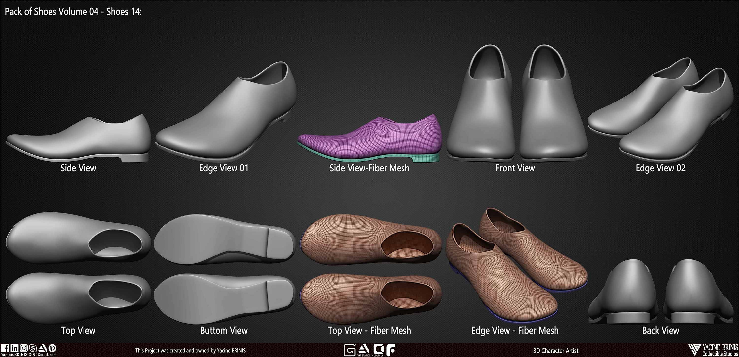 Pack of 20 Shoes Volume 04 sculpted By Yacine BRINIS Set 24