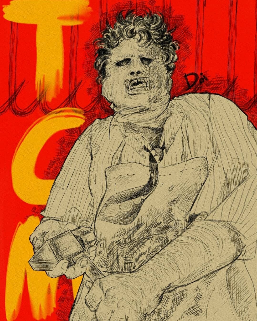 ArtStation TCM Leatherface half body, December 2020