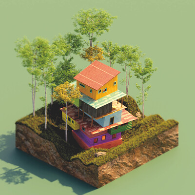 Different Colours - Isometric 3D Art