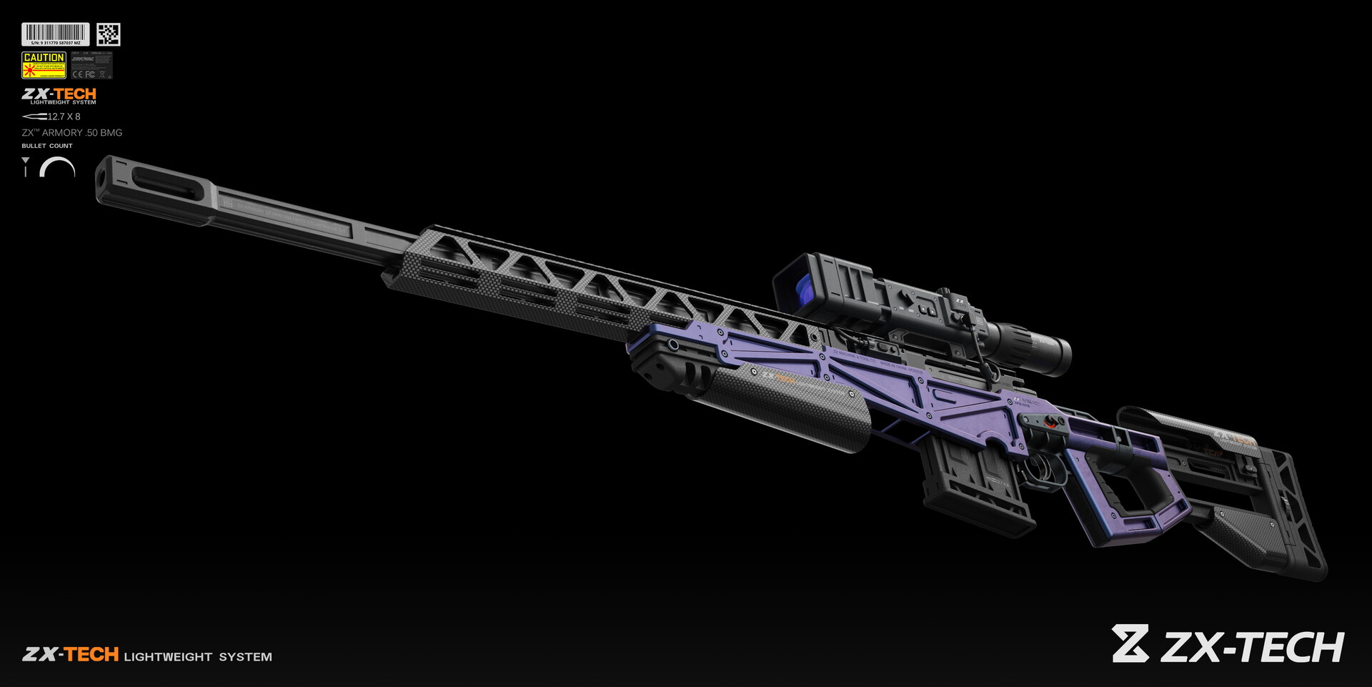 ArtStation - ZX-TECH Lightweight sniper rifle
