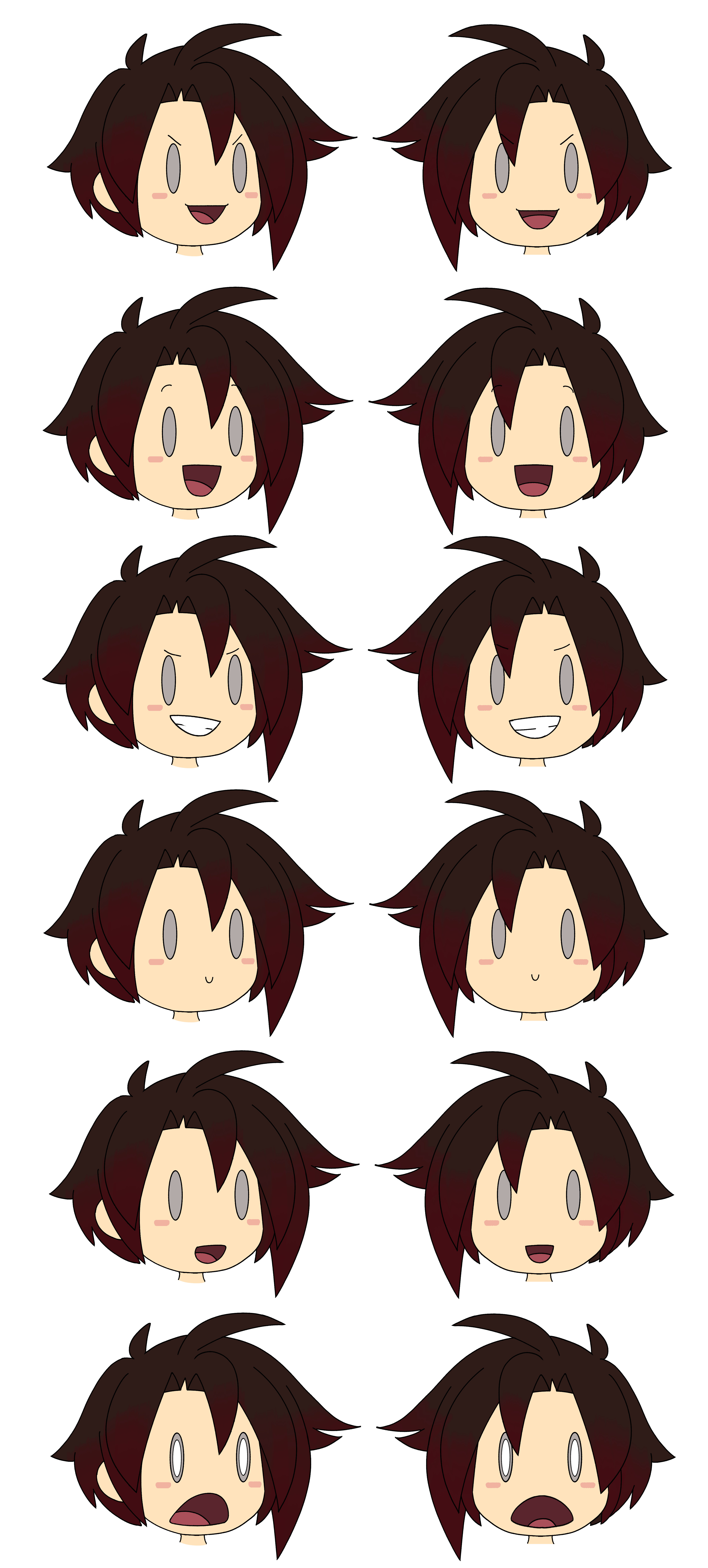expressions (same mouths were applied to other characters)