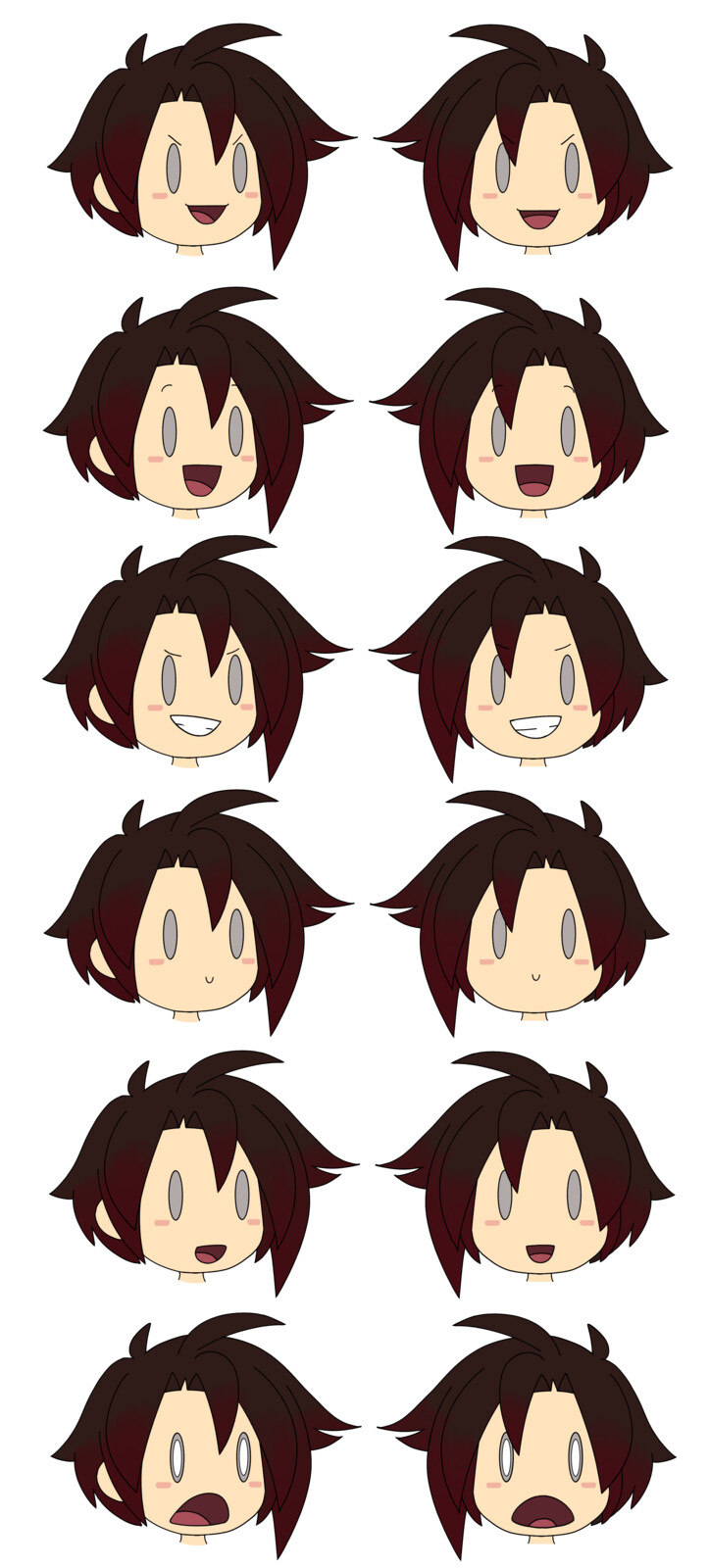 expressions (same mouths were applied to other characters)