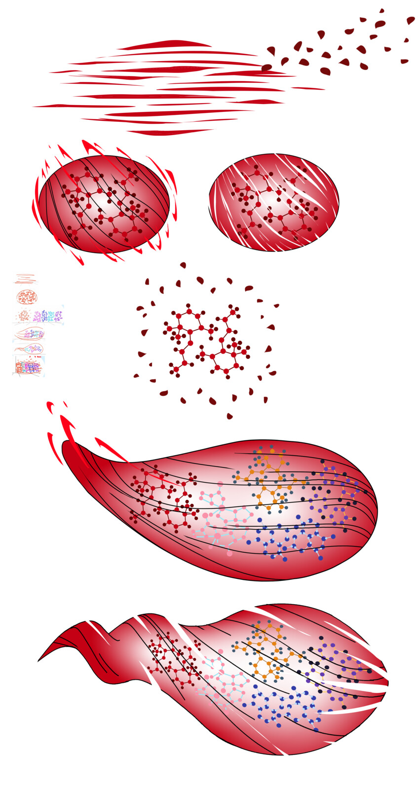 VFX reference of Ruby's cape transporting characters (on a molecular level)
