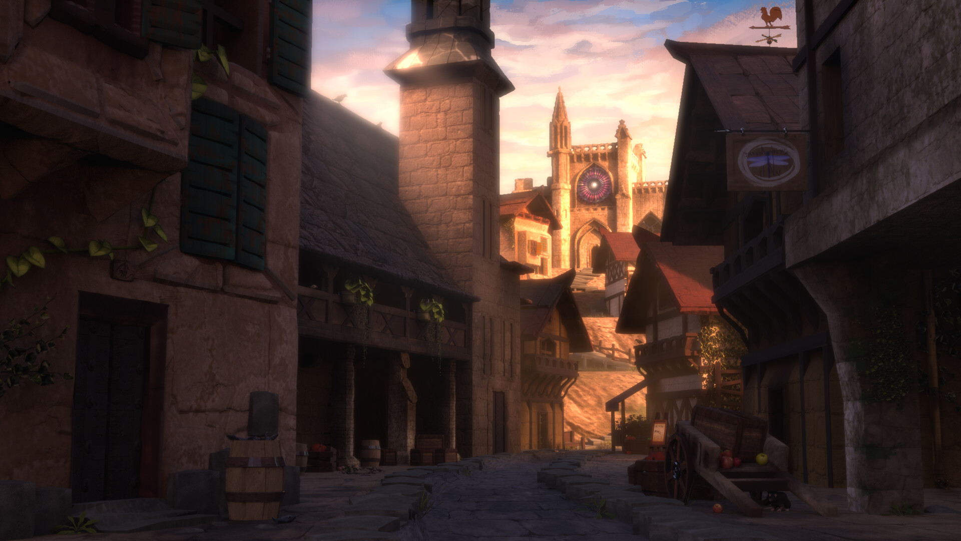 ArtStation Medieval Street 3D Concept