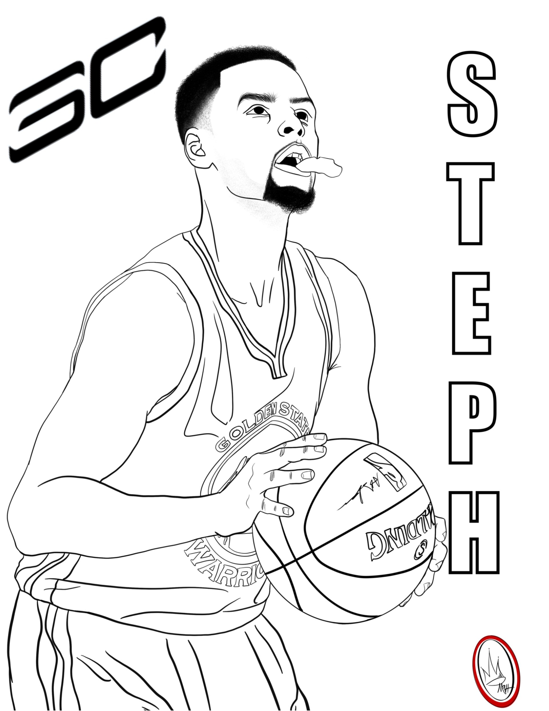 Steph Curry Coloring Pages
