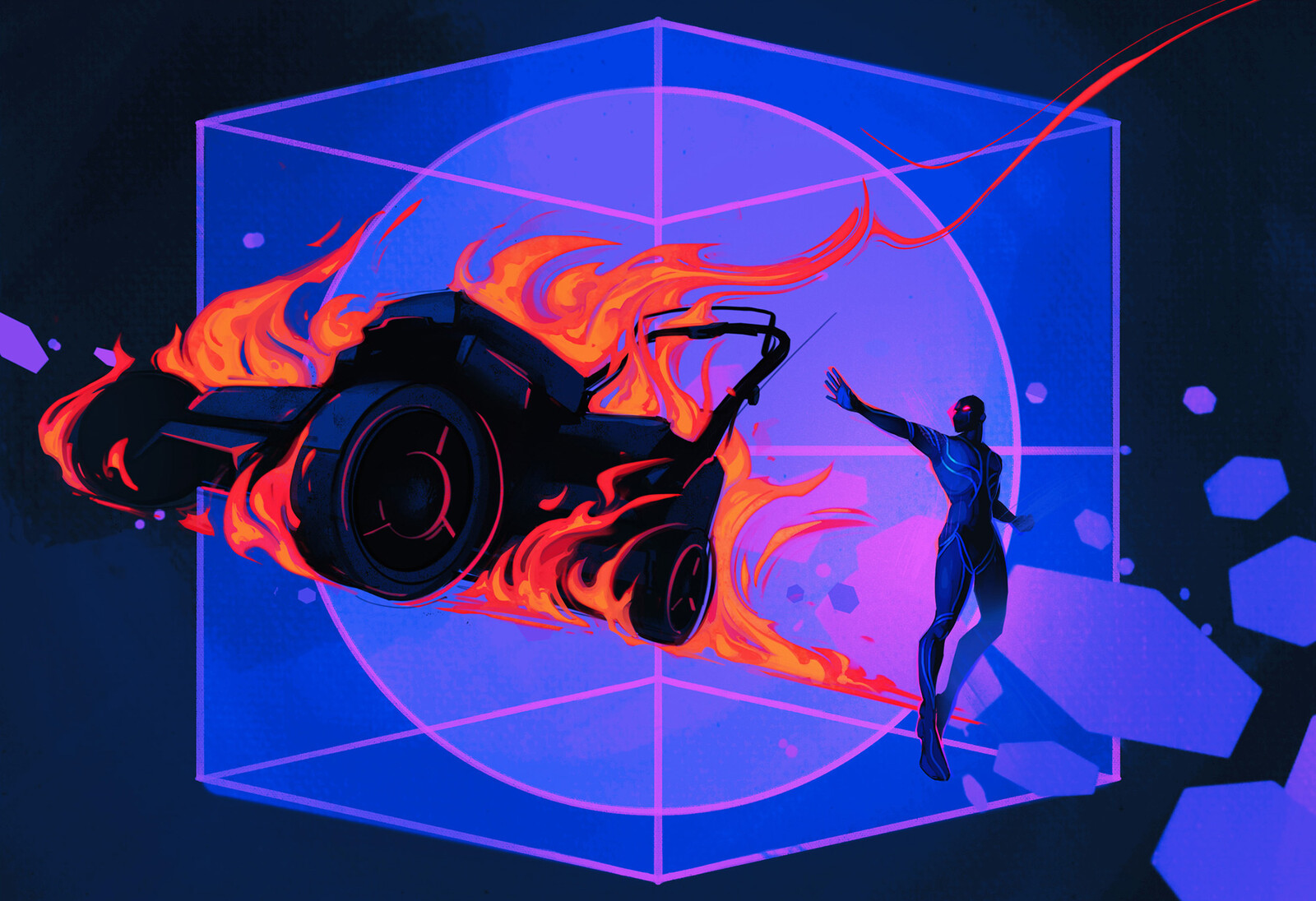 The Lawnmower Man • Editorial Illustration • Inverse • 2022