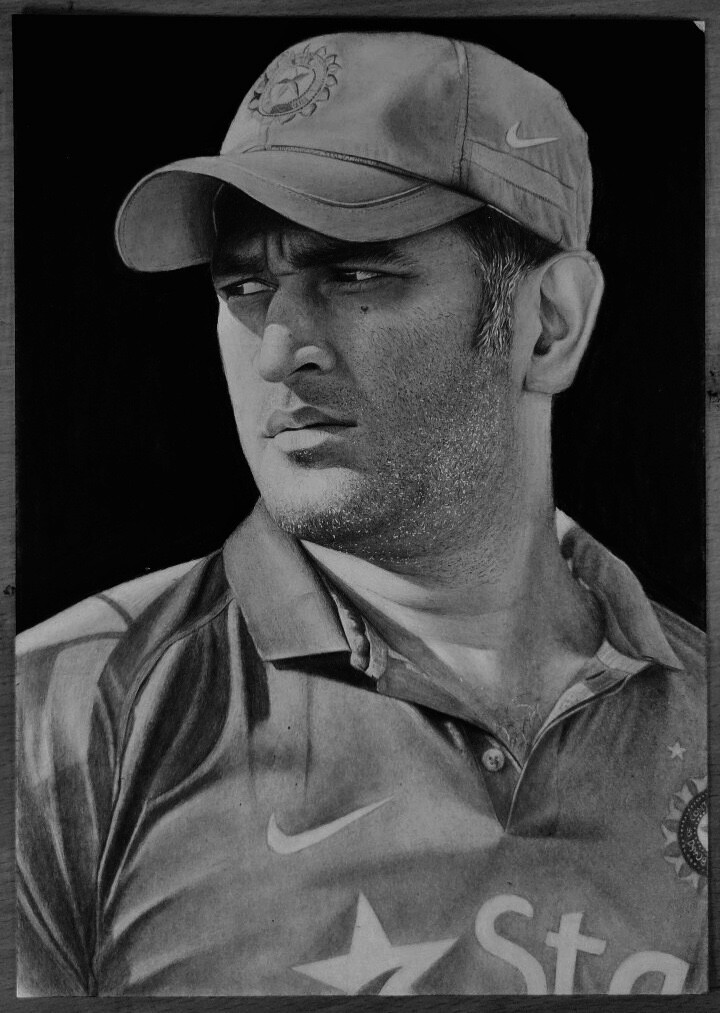 MS Dhoni Drawing by shubhamshukla77 on DeviantArt