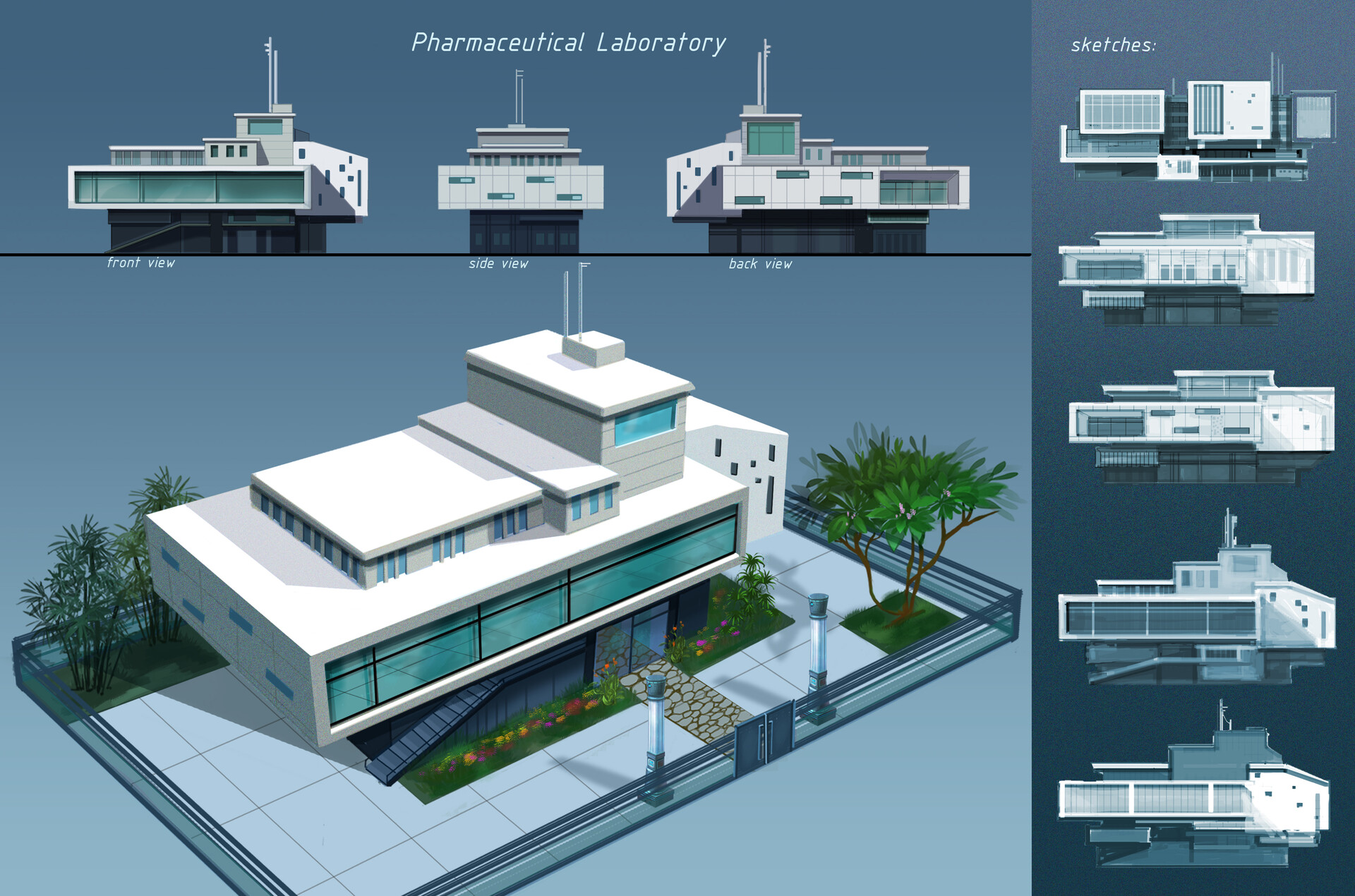 Modern Building Concept Art