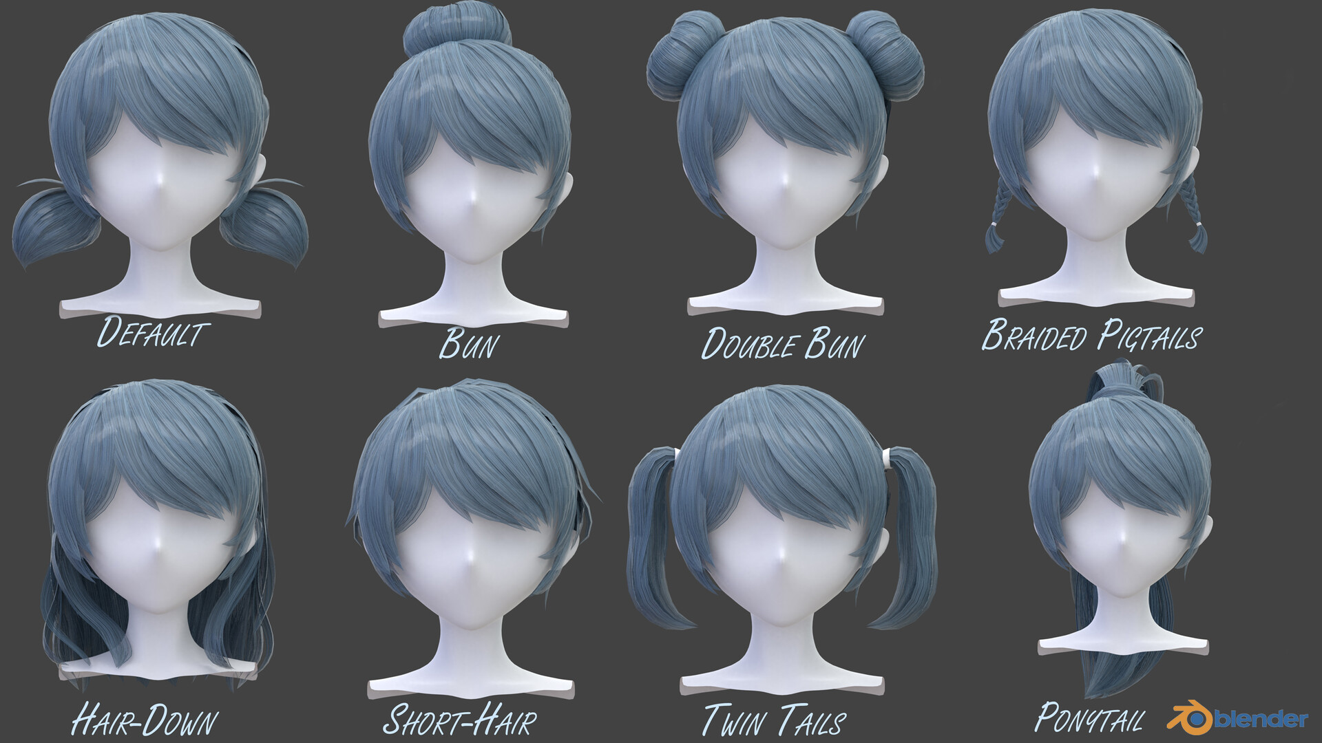 ArtStation - Anime Hairstyles Hair Curves