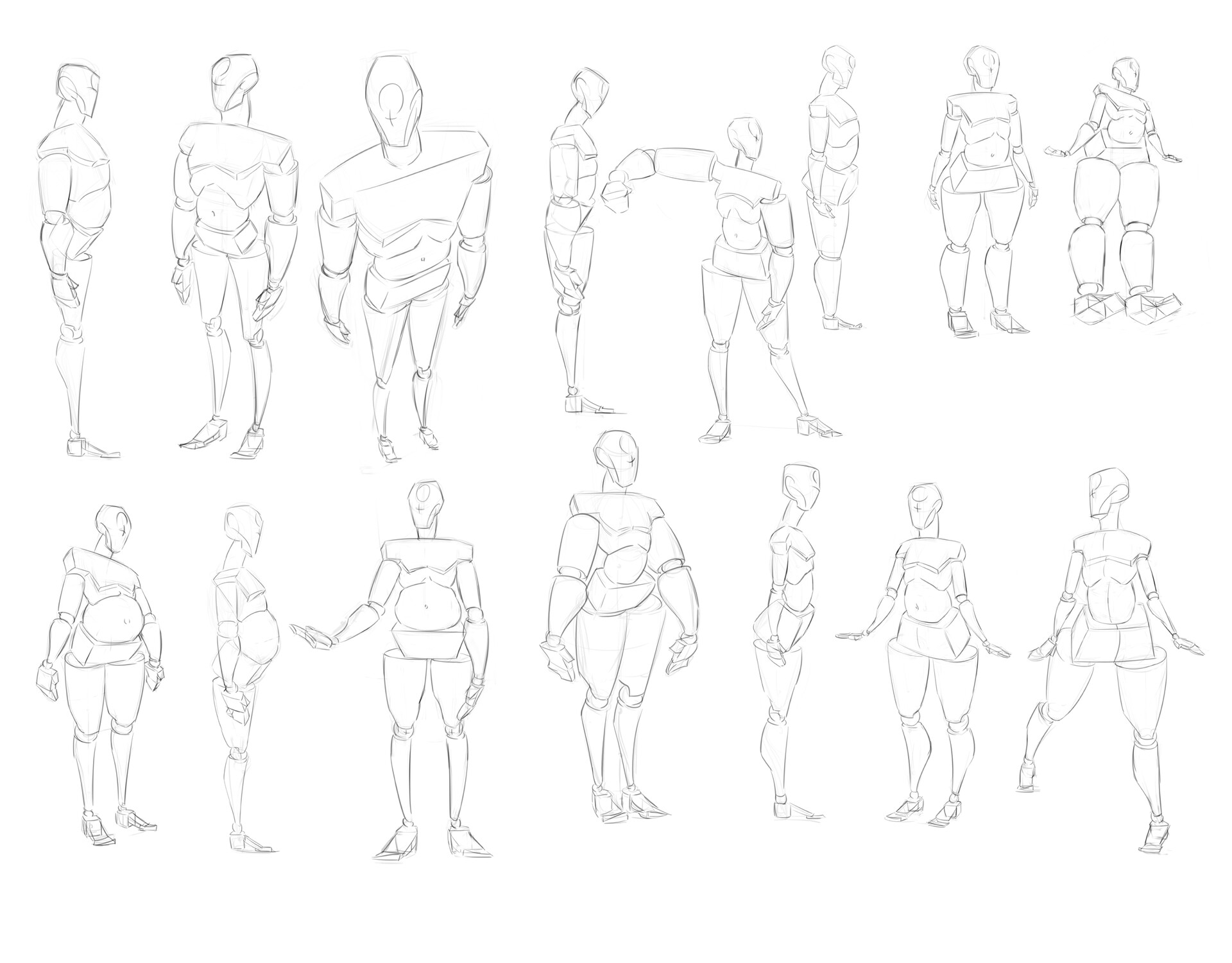 Female body types and body shapes. | CanStock