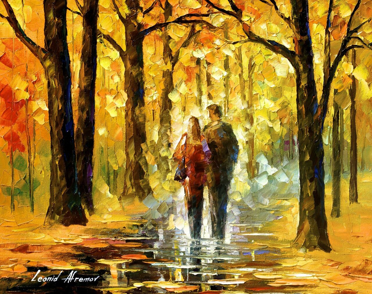 ArtStation HAPPY COUPLE — oil painting on canvas
