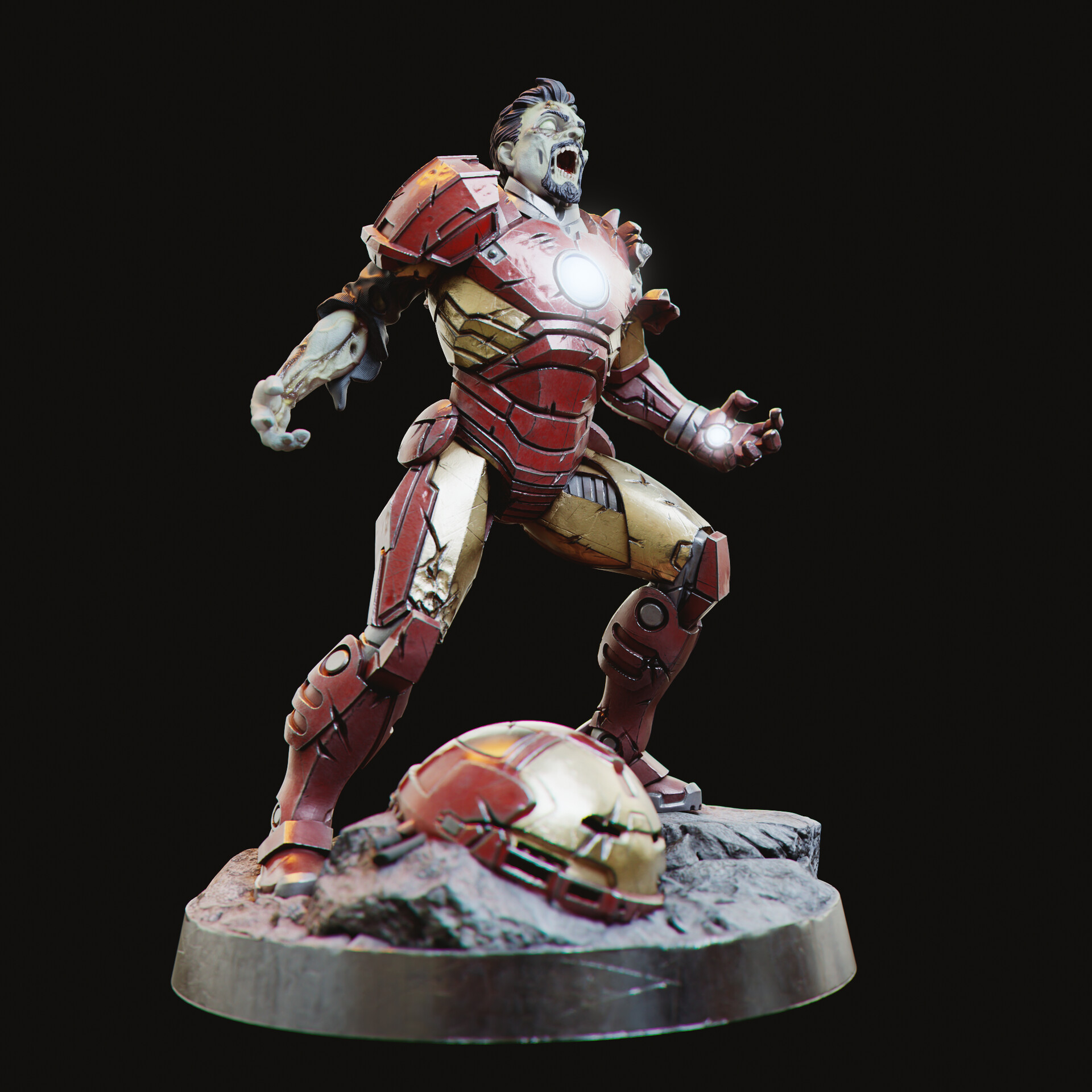 Iron man top miniature toy