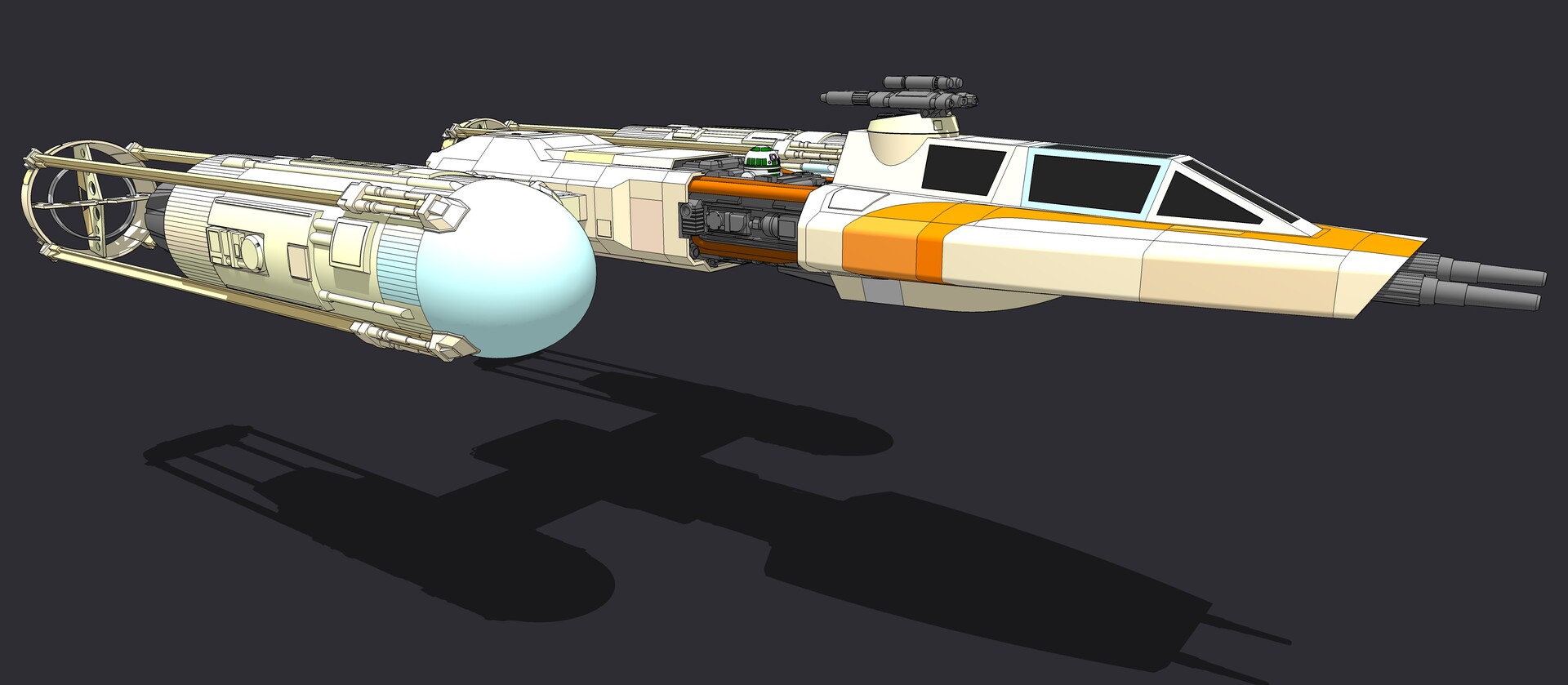 ArtStation - Y-Wing Fighter Bomber Study