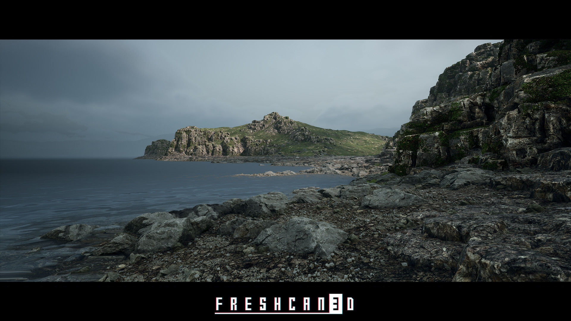 Northern island. Трава на Лендскейп Unreal engine.