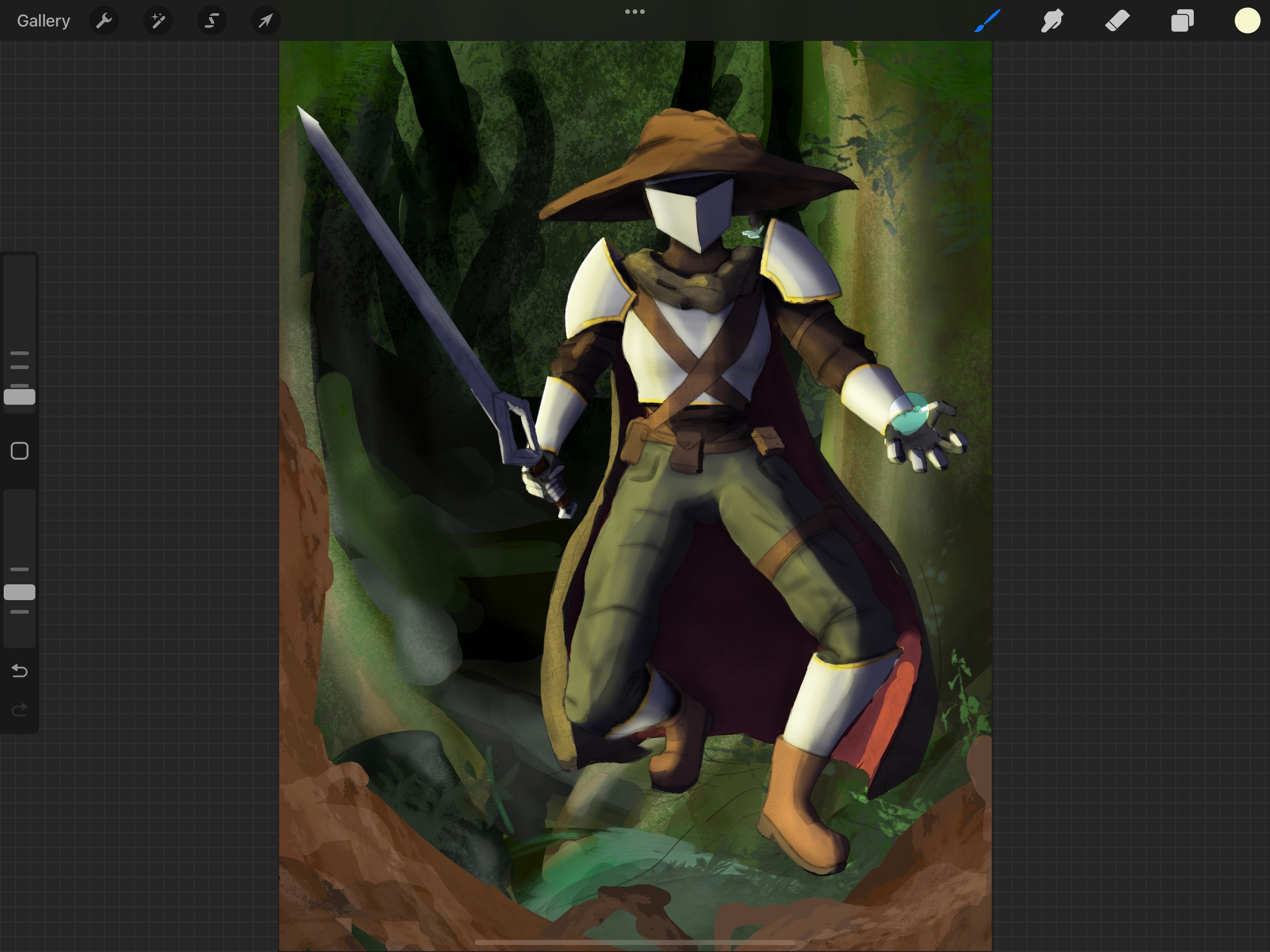First process of painting