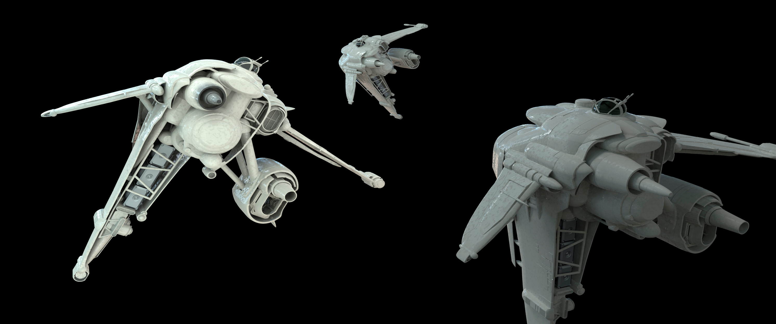 Keyframe exploration with clay material.