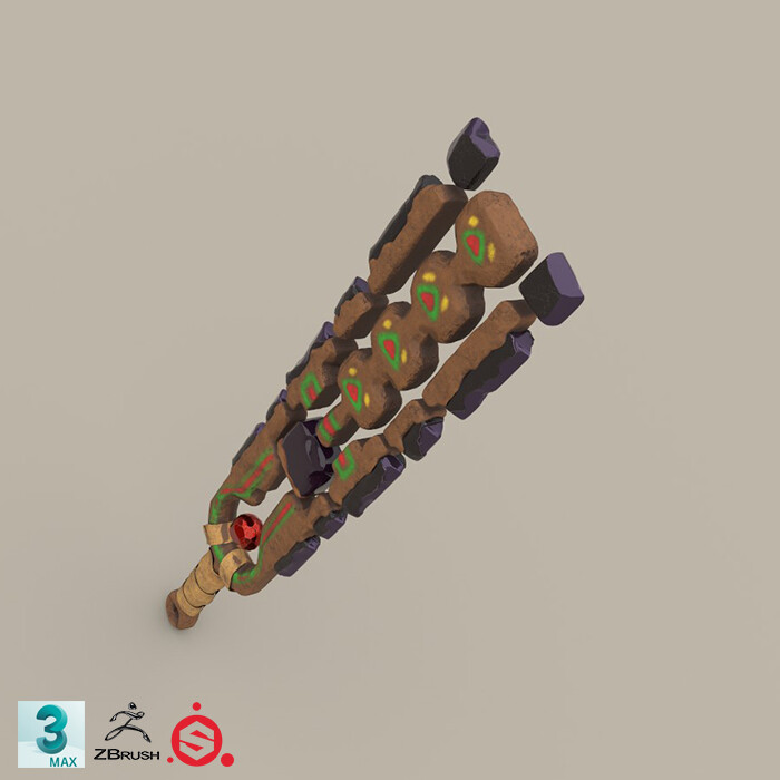 Fragmented Macuahuitl Sword
