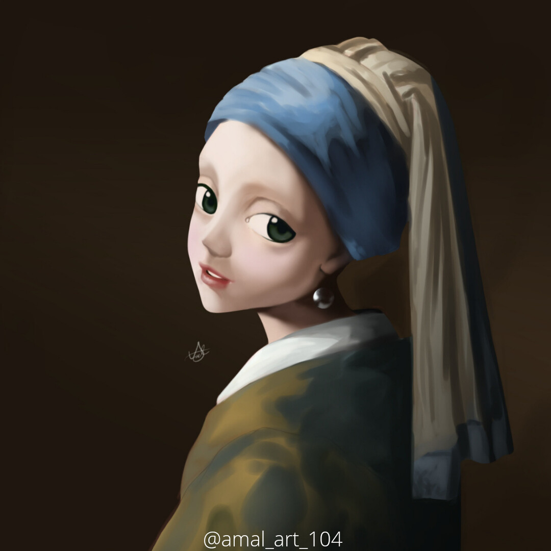 Amal Ahmad The girl with pearl earring in my style