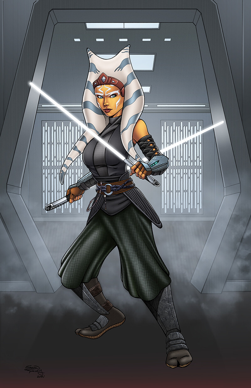 Ahsoka Tano inks and colors by Sean Forney 