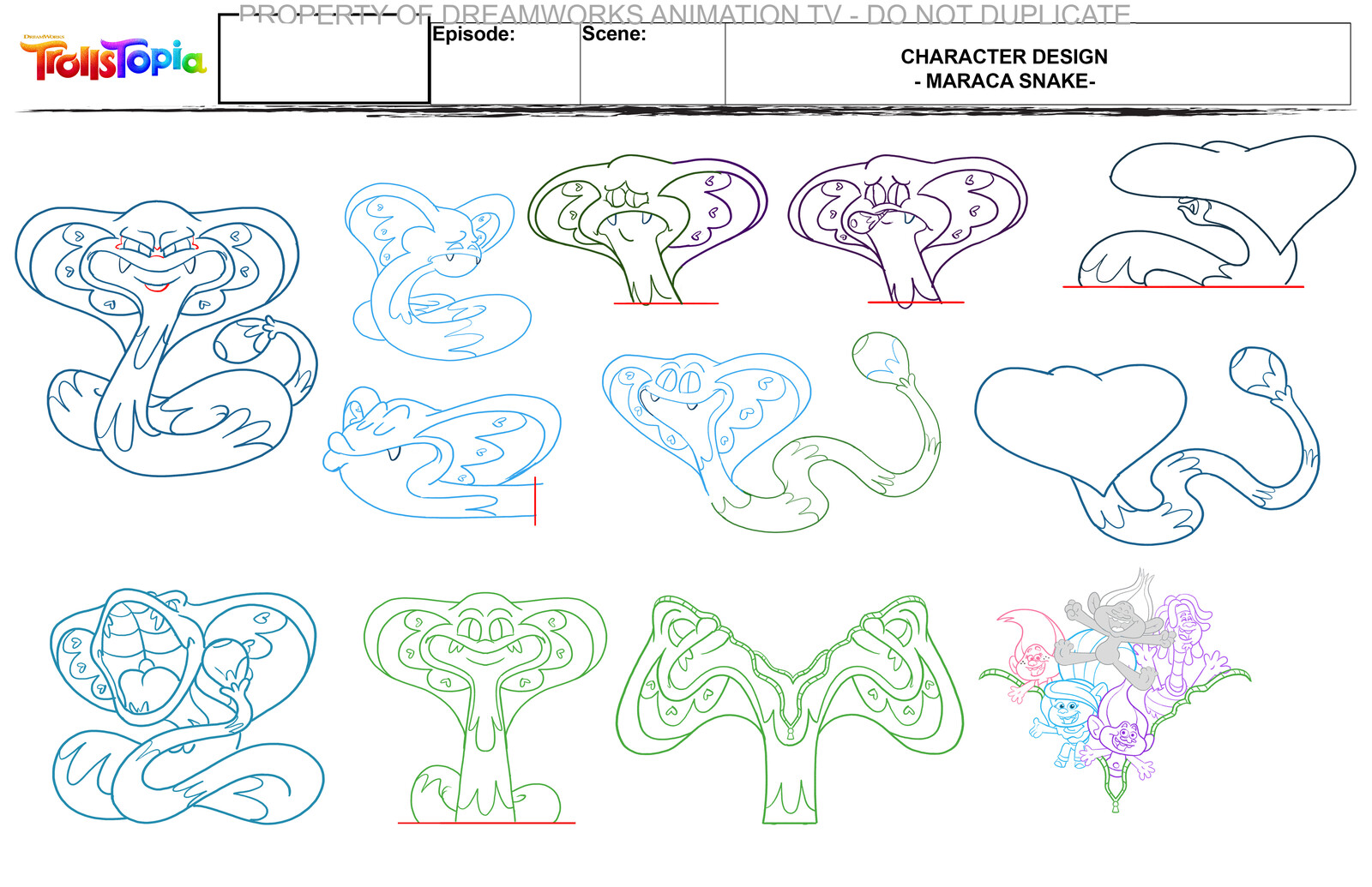 Dreamworks - Trollstopia - Character Design - Misc. Critters