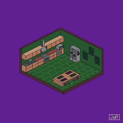 Artstation Isometric Pixel Art Room Design