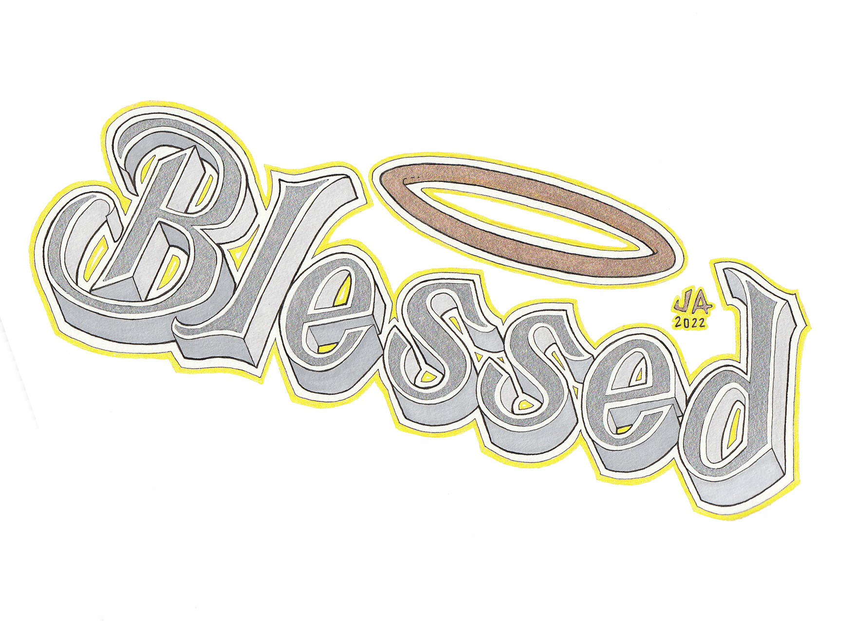 ArtStation Blessed Lettering