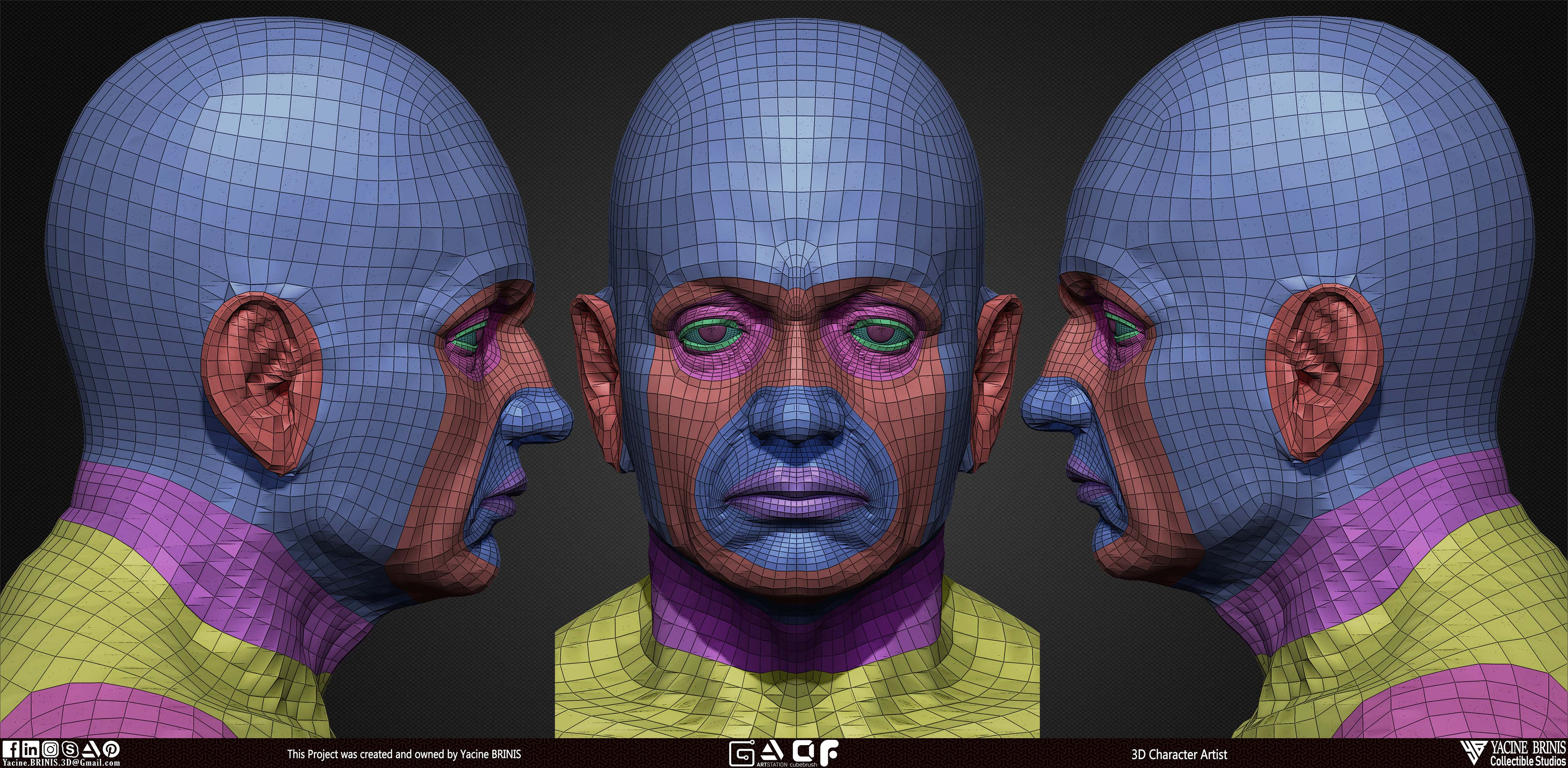 Old Man Basemesh 3D Model By Yacine BRINIS Anatomy Set 013