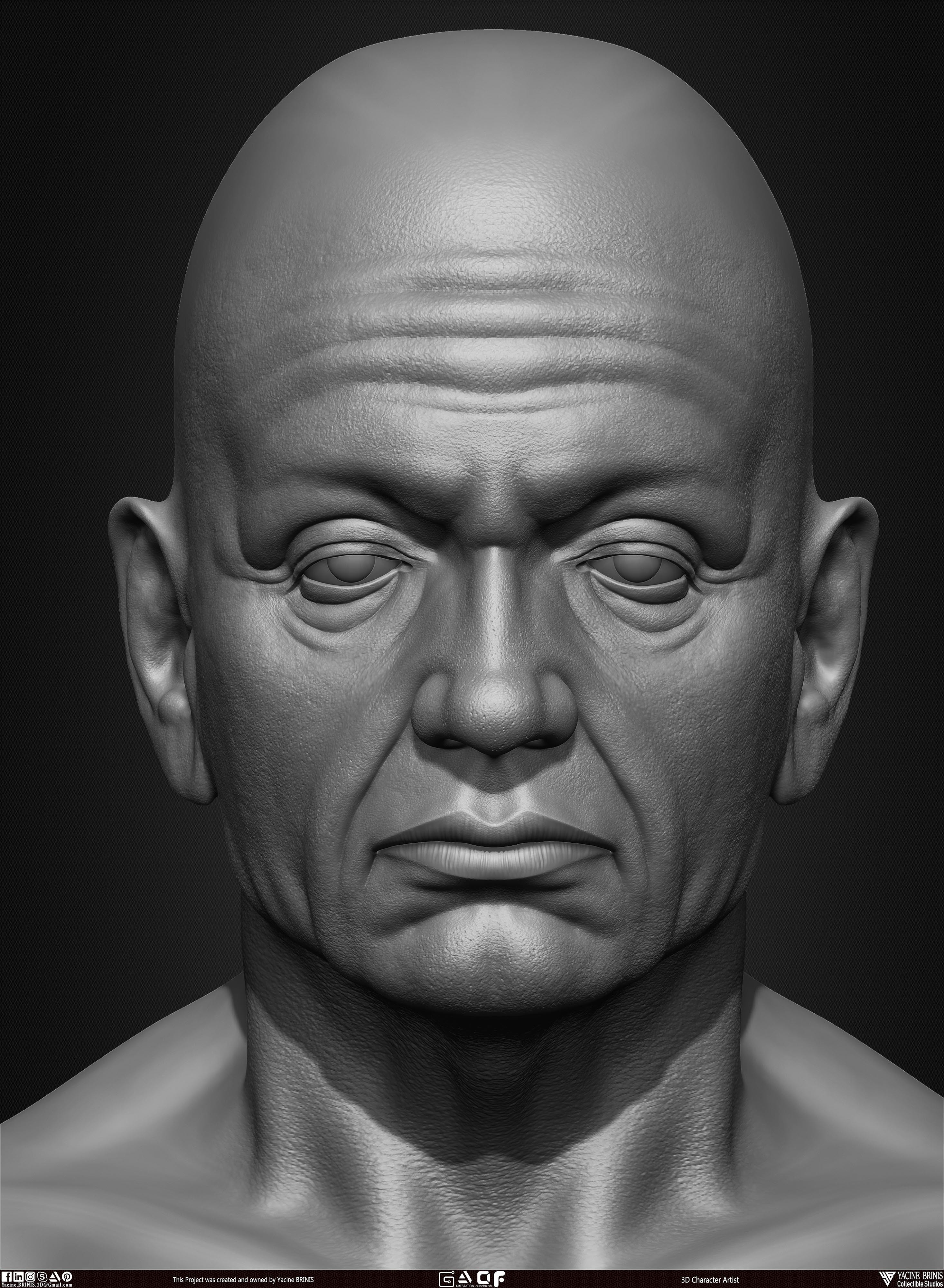 Old Man Basemesh 3D Model By Yacine BRINIS Anatomy Set 014