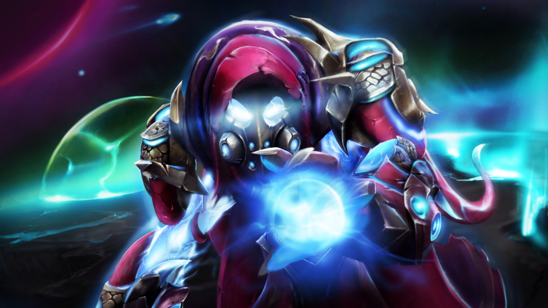 ArtStation - Cosmic Wanderer: Arc Warden set for Dota2, image size:1920x1079