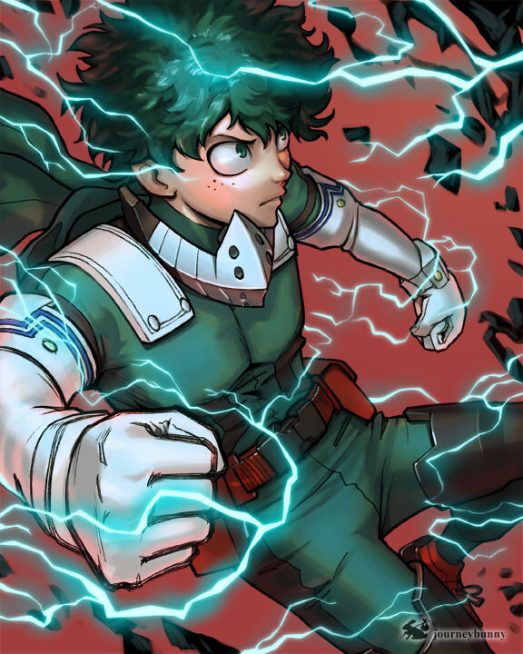 ArtStation - My Hero Academia Illustration Commission for Bam Box (1 of 2)