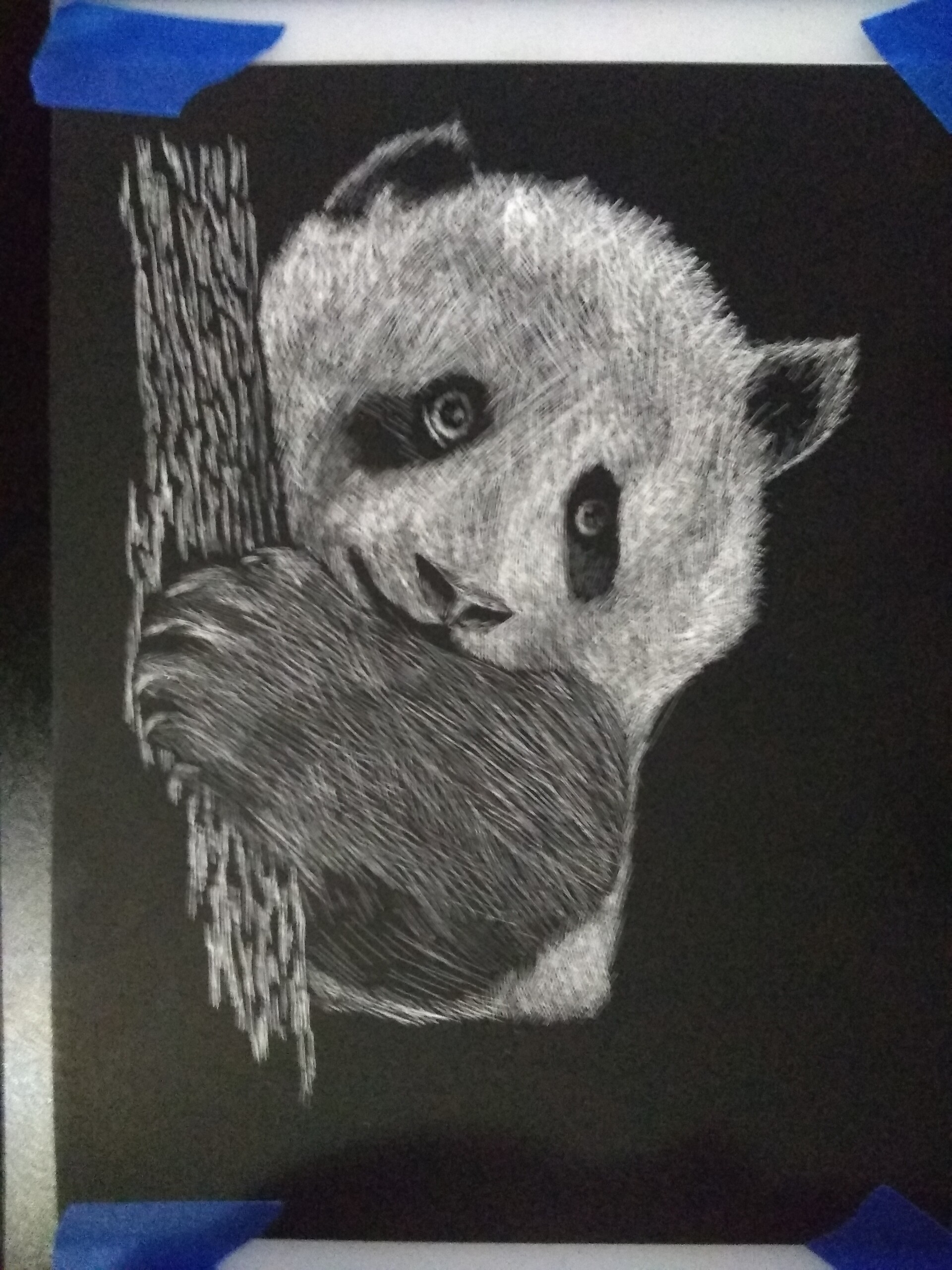 ArtStation - Panda Scratch Art